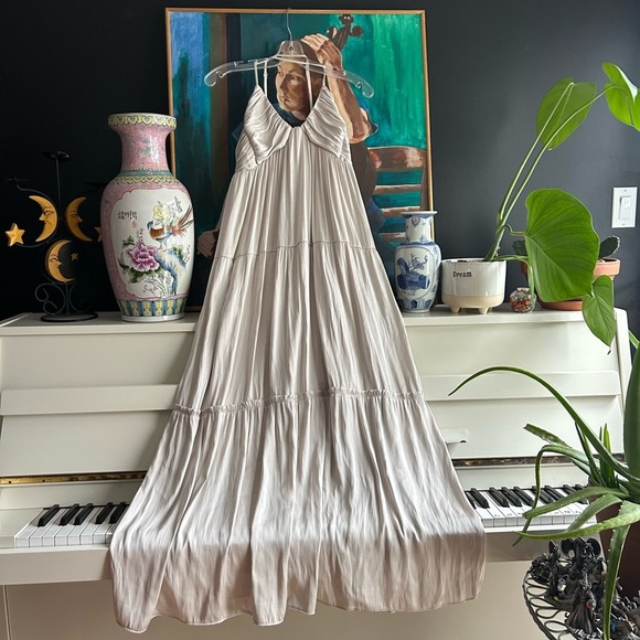 Dynamite Cream Maxi Prom Dress - Picture 1 of 15